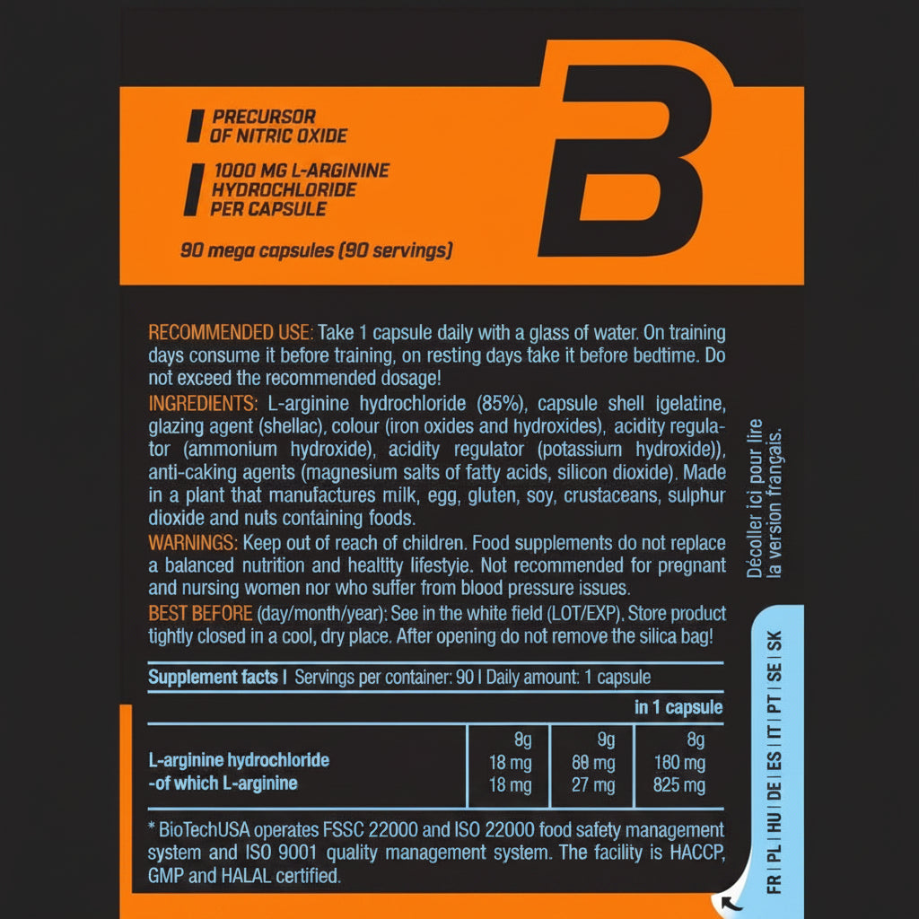 BioTechUSA L Arginina X 90 Caps