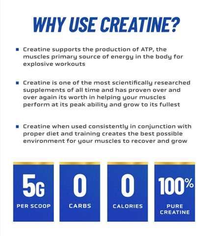 Ronnie Coleman Creatina Monohidratada 1kg x 400 Srv.