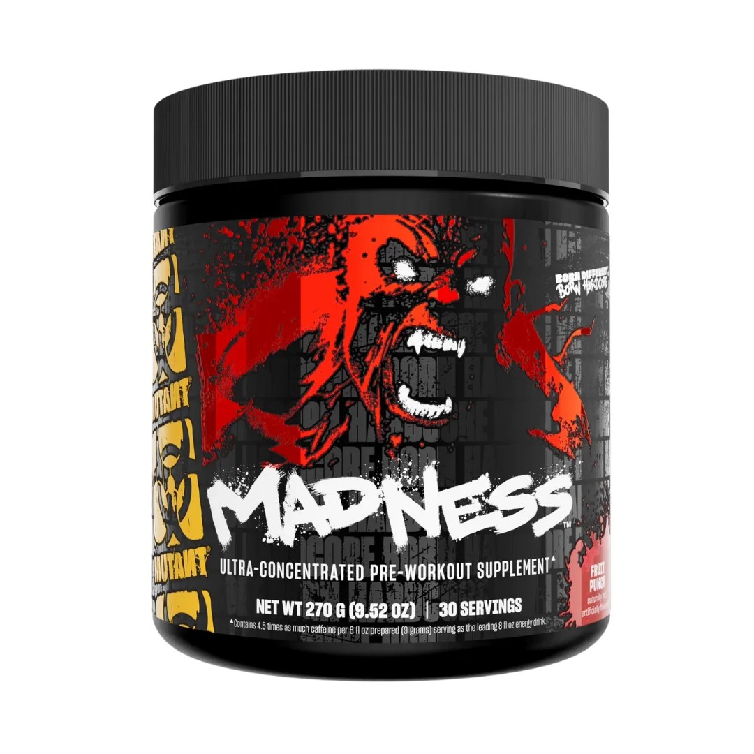 Mutant Madness Fruit Punch Pre Entreno 9.52 oz x 30 Srv.