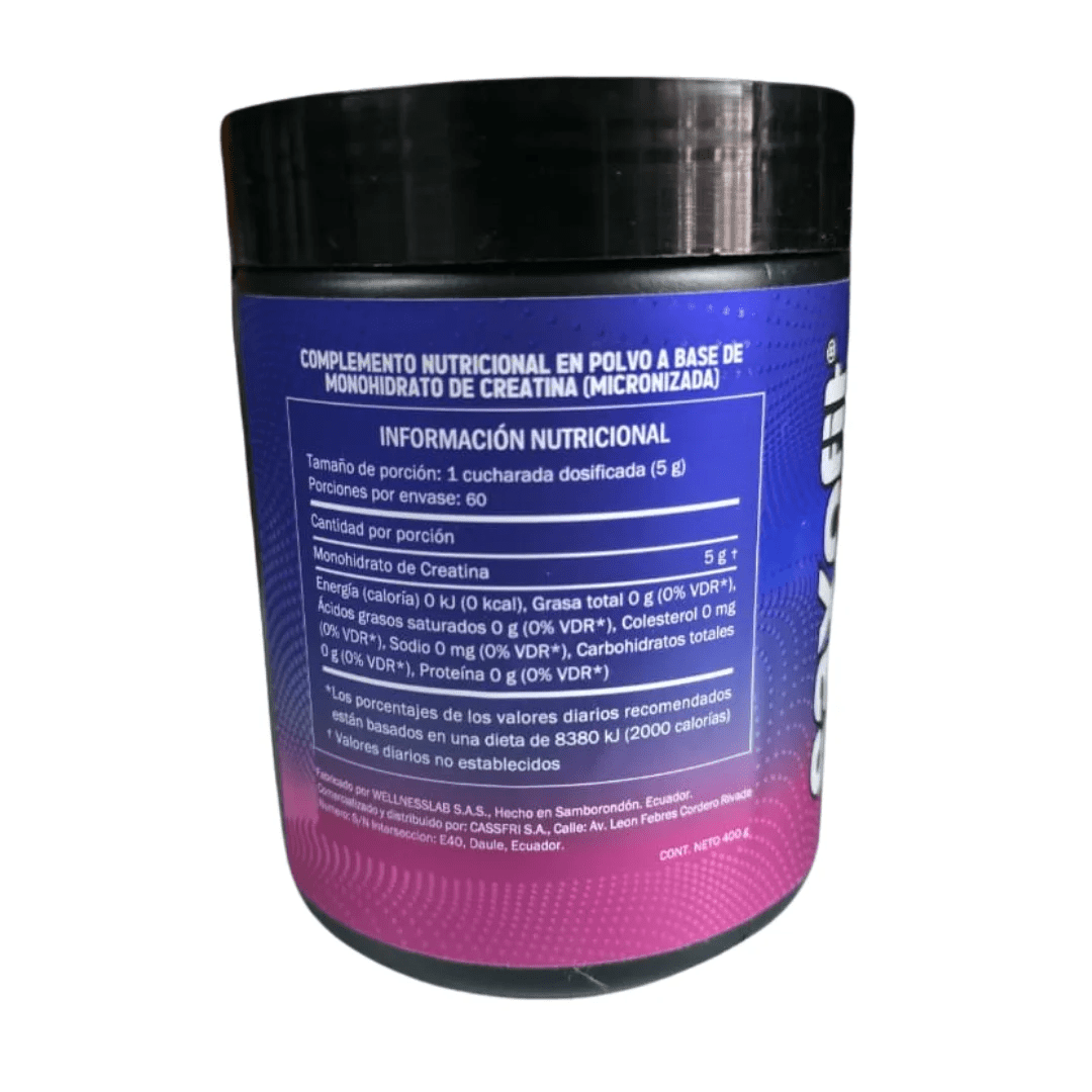 Saxofit Creatina Ultra Micronizada 400gr. / 500 Mesh x 80 Srv